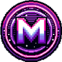 Logo: 8-bit image with a purple circle